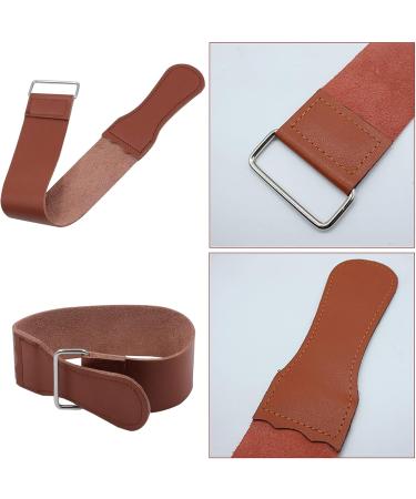 Premium Extra Wide Real Leather Sharpening Straps - Cowhide for Razors & Knives - Brown - Buy Online on GoSupps.com