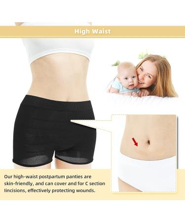 CARER BEAUTY Postpartum Panties 15pcs - Women's Maternity Disposable High Waist Underwear for Recovery - Seamless & Soft - C-section Recovery - L Black - Buy Online on GoSupps.com