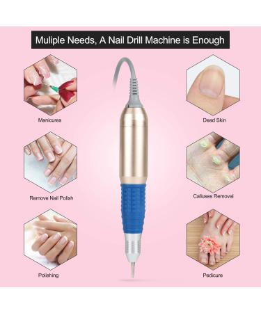 Professional Nail Drill - 25000 RPM Electric Machine with 11 Bits & Bands for Acrylic & Gel Nails - Buy Online on GoSupps.com