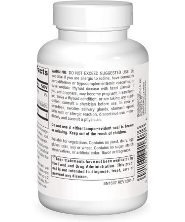 Source Naturals Potassium Iodide 32.5mg 240 Tablets - 240 Count (Pack of 1) - Buy Online on GoSupps.com