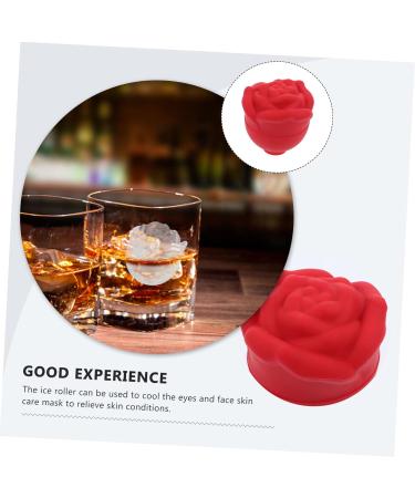 FRCOLOR 3pcs Rose Face Ice Tray - Silicone Ice Molds for Cooling Rollers & Facial Massager | Food Grade & Perfect for Cocktails - Buy Online on GoSupps.com