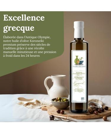  TOPLOUSIO TOPLOUSIO Extra Virgin Olive Oil 500 ml | 100% Koroneiki from Greece | Cold-pressed within 24 hours | Mild & Fruity Taste | From - Buy Online on GoSupps.com