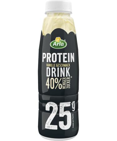 Arla Foods Amba Arla Protein drink with vanilla flavor 8 x 482 ml lowfat vanilla drink with 40 less sugar and 25 g protein - Buy Online on GoSupps.com