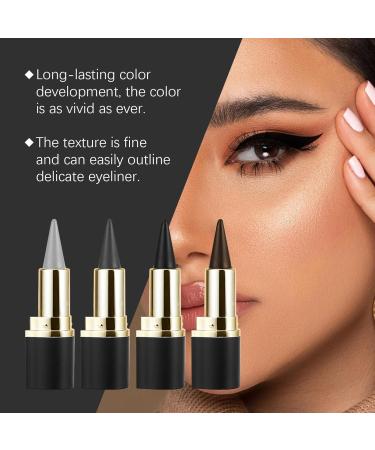 Matte Quick Drying Eyeliner 2024 Newest 2 Pack Smudge-Proof Black Eyeliner Pen Gel Waterproof Eye Shadow for Everyday Long Lasting Eye Make up (Silver) - Buy Online on GoSupps.com