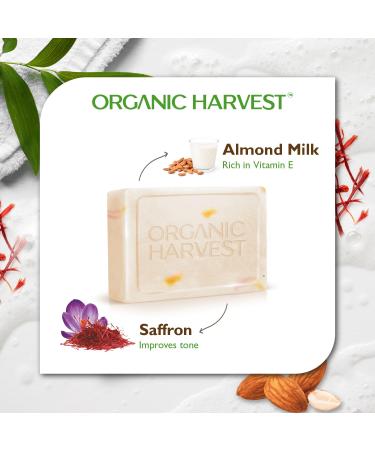 Luxurious Almond Milk & Saffron Bathing Bar | 100% Organic Sulphate & Paraben-Free Soap for Gentle Cleansing - 125gm - Buy Online on GoSupps.com