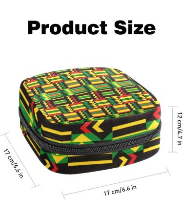 Shop African Zigzag Pattern Women's Napkin Storage Bag - Portable Period Pocket for Women Teens & Girls - Menstrual Cup & Breastfeeding Pillow Holder - Buy Online on GoSupps.com