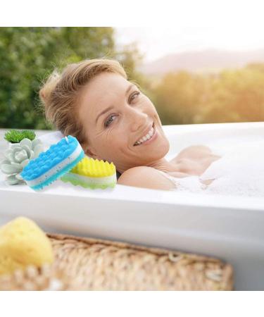 SHERCHPRY 3pcs Three Layer Bath Sponge Set - Gentle Face & Body Cleaning Sponges for Women | Painless Bath Scrubber & Baby Massage Brush - Buy Online on GoSupps.com