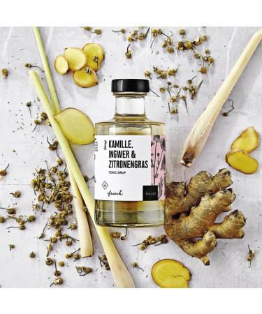 Wajos Chamomile Ginger Lemongrass Syrup 200ml - Perfect Tonic for Gin & Cocktails Ideal Bar Gift | International Shipping - Buy Online on GoSupps.com