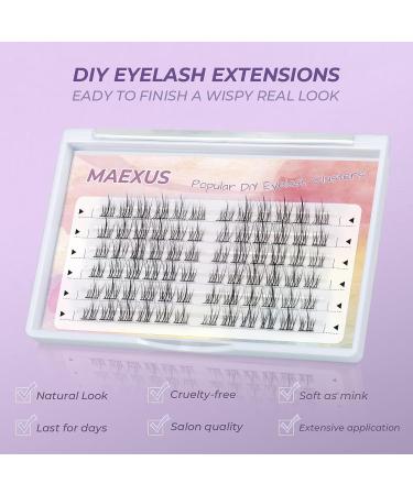 MAEXUS Individual Lash Clusters - 72 Natural Look Extension Clusters for Manga & Anime Wispy Eyelashes - Buy Online on GoSupps.com