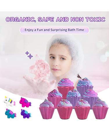 Unicorn Bath Bombs Gift Set for Kids with Surprise Inside - Handmade Bath Bombs for Girls - Perfect Birthday or Holiday Gift - Buy Online on GoSupps.com