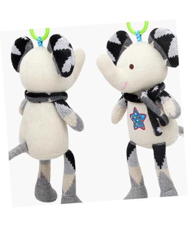 Abaodam Animal Design Pummeluff Cuddly Tier Music Box | Soft Hanging Toy for Baby | Soothing Doll & Bell Shaker for Newborns - Buy Online on GoSupps.com