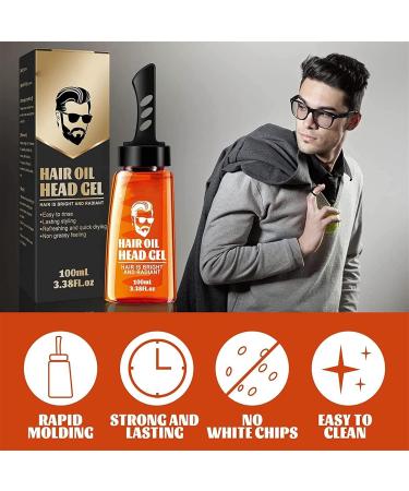 2 in 1 Hair Wax Gel with Comb Long Lasting Hair Styling Gel for Men Hair Wax Moisturizing Hair Styling Gel for Hair Ends Easy to Wash (2pcs) - Buy Online on GoSupps.com