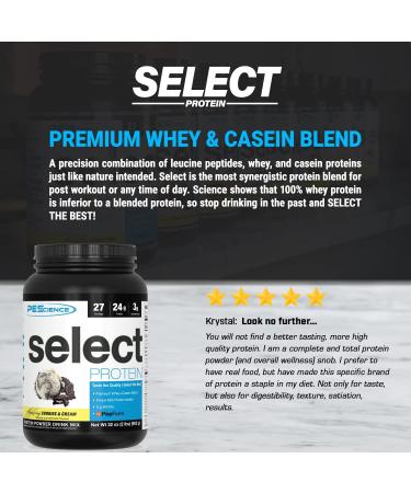 PEScience Select Protein Cookies and Cream - Premium Whey & Casein Blend 27 Servings - Buy Online on GoSupps.com