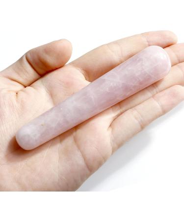 JSDDE Rose Quartz Massage Sticks | Gua Sha Therapy Wand for Acupuncture | International Shipping Available - Buy Online on GoSupps.com