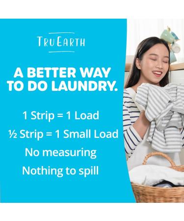 Tru Earth Eco-Strips Laundry Detergent (Fresh Linen Scent 64 Loads) - Eco-friendly Ultra Concentrated Compostable & Biodegradable Plastic-Free Laundry Detergent Sheets - Buy Online on GoSupps.com