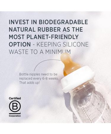 Hevea Glass Bottles - Eco-Friendly BPA-Free Anti-Colic Medium Flow 240ml Ideal for 3-24 Months - Single Pack International Shipping - Buy Online on GoSupps.com