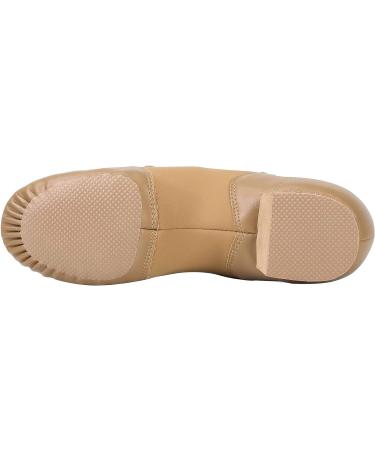 Dynadans Unisex PU Leather Slip-on Jazz Dance Shoes with Arch Insert - Brown - Buy Online on GoSupps.com