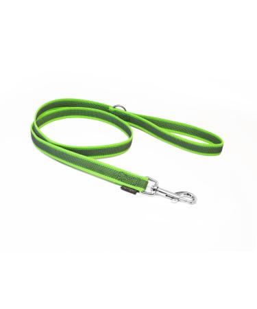 Rubberized nylon leash green 1.2m neon green