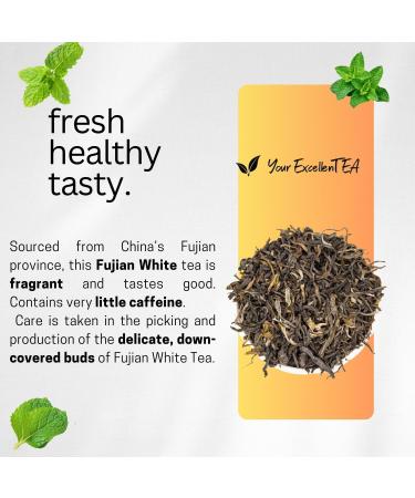 Your ExcellenTEA - Fujian White Loose Leaf White Tea - 50g - Premium Chinese White Loose Leaf Tea Fujian White 50g - Buy Online on GoSupps.com