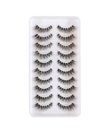 Newcally Natural Wispy Cat Eye False Eyelashes - Hand-Knotted Soft Light Volume Multipack - Buy Online on GoSupps.com