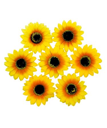 AUEAR  12 PCS Sunflower Alligator Clips Duckbill Hair Clip  3.9 inch Flower Hair Clip Barrettes Styling Accessories for Women Girls Beach Summer Party