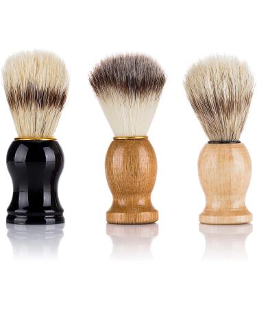 Men's Beard Shaving Brush - Premium Wood Handle Grooming Tool for Smooth Shave & Facial Care - Buy Online on GoSupps.com