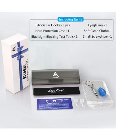 LifeArt Blue Light Blocking Glasses - Anti Eyestrain & UV Protection for Men & Women | Computer Gaming TV Eyewear (Black & White No Magnification - Buy Online on GoSupps.com
