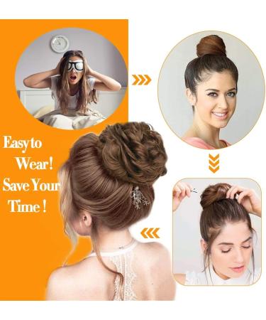 Hair Scrunchies Hair Bun Synthetic Bun Curly Messy Bun Donut Bun With Elastic Rubber Band Bun for Women Ponytail Extension Hair Bun Women Hair Bun (Color : 1TDimgray) - Buy Online on GoSupps.com