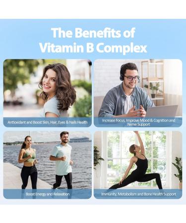 13-in-1 Vitamin B Complex Plus with Vitamin B1, B2, B3 (Niacinamide), B4, B5, B6, B7 (Biotin), B8 (Inositol), B9 (Folate), B12, C, D3, K2 - Energy, Nerve, Immune, Skin Support - 120 Vegan Capsules - Buy Online on GoSupps.com