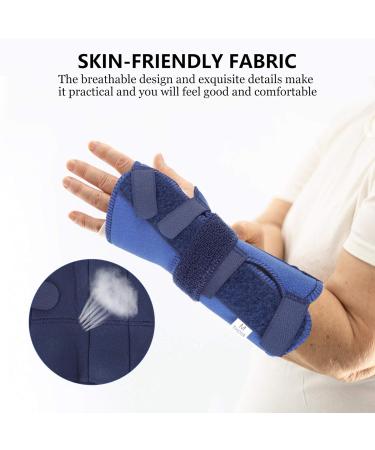 Buy Finger & Thumb Wrist Support Strap - Carpal Tunnel Brace - Adjustable Night Support - Fitness Fabric Brace - Blue for Left Hand - Buy Online on GoSupps.com
