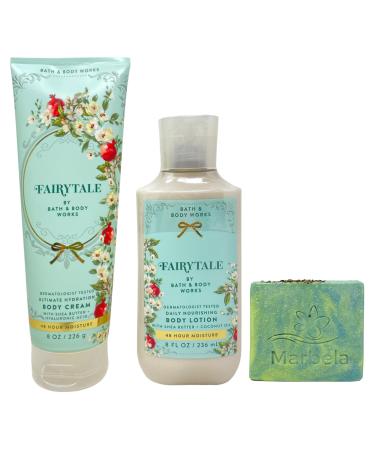 Bath & Body Works Fairytale Ultimate Hydration Body Cream and Daily Nourishing Body Lotion with a Fresh Forest Bar Soap