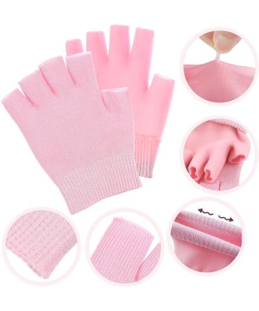 Heallily Moisturizing Gel Gloves - Fingerless Therapy Glove for Dry Cracked Hands Treatment - Pink, 1 Pair - Buy Online on GoSupps.com