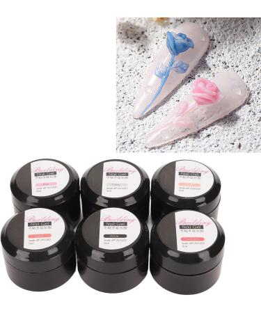 6 Color Portable Nail Extension Solid Gel Nail Extension Solid Gel Long Lasting Portable Shape Sculpture Solid Carved Gel - Buy Online on GoSupps.com