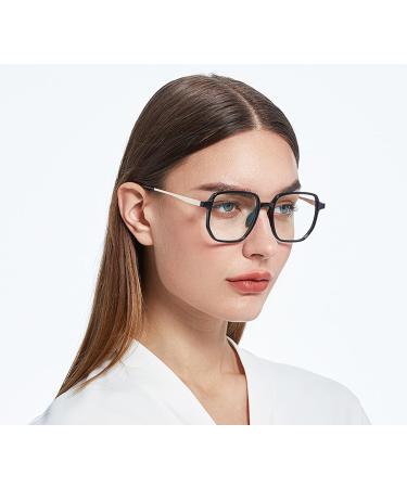 Buy SERONI Metal Temple TR90 Blue Light Blocking Glasses for Women & Men - Stylish Anti-UV Polygon Frames - Pink 52mm Reading Glasses International Shipping - Buy Online on GoSupps.com