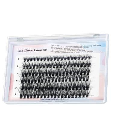Lash Clusters Extensions  Individual Lashes 120 Clusters C Curl DIY Eyelash Extension Premade Volume Fans Eyelash Extensions by MAEXUS(0.07C  8mm-16mm MIX) BP02BK20D_A