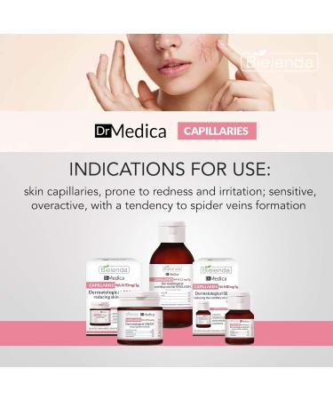Bielenda Dr Medica - Effectively Reduces The Visibility Of Capillaries Brightens Discolorations - Dr Medica Capillary Skin Dermatologic Anti-Redness Face Serum Day/Night - 30 ml - Buy Online on GoSupps.com