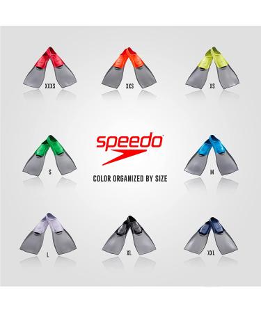 Speedo Unisex Swim Training Fins - Men's 8-9 | Women's 9.5-10.5 - White/Grey - Buy Online on GoSupps.com