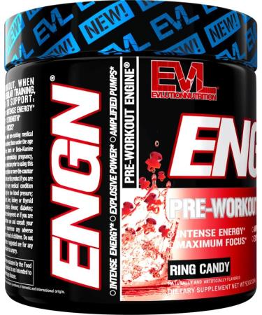 Evlution Nutrition ENGN Pre-Workout 30 Servings - Ring Candy Flavor | Energy, Power, and Focus Booster - Buy Online on GoSupps.com