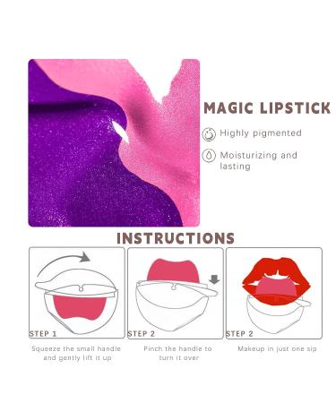 NewBang Lazy Lipstick - 3 Colors Magic Color Changing Waterproof Lipstick - Long Lasting & Moisturizing - Non-Stick Cup Formula - Fade-Resistant - 3.06 Ounce (Pack of 1) - Buy Online on GoSupps.com