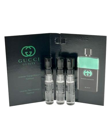 Gucci Guilty Black Sample Perfume Men EDT Spray Pour Homme MINI SMALL Travel Size 1.5 ML / 0.05 (3676) - set of 3 Guilty 0.05 Fl Oz (Pack of 1) - Buy Online on GoSupps.com