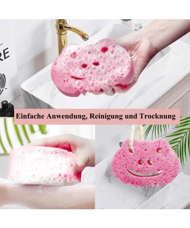 2-Pack Bathing & Shower Sponge Set | Peeling Body Scrubbers for Adults & Children | Gentle Cleansing Sponges for All Skin Types - Buy Online on GoSupps.com