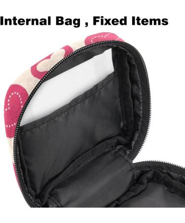Stylish Women's Binding-Up Bag | Menstrual Cup Pocket & Tampon Holder | Portable Period Pocket - Geometric Heart Pattern - Buy Online on GoSupps.com