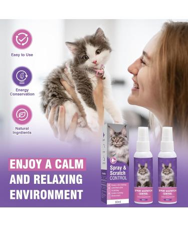 Calming Cat Sedative Spray (2 Pack) - Soothing Relief for Stress & Anxiety | Anti-Stress Solution for Cats - Buy Online on GoSupps.com