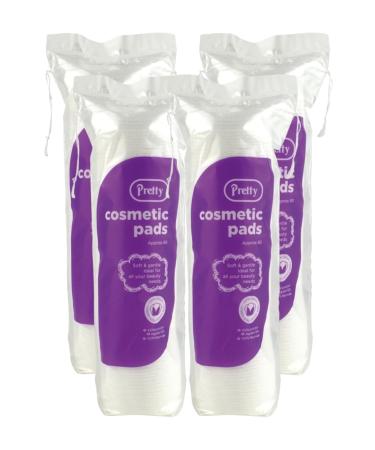 EZ SUPPLY | 320 Pretty Cosmetic Smooth 100% Pure Cotton Wool Pads Discs Face Nails Make up Manicure (Pack of 4)