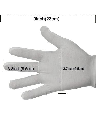 Maydahui 12 Pair White Cotton Gloves 9 inch Extra Large Size for Cosmetic Moisturizing Coin Jewelry Inspection Performance Driving Watch Repair Work Lining - Buy Online on GoSupps.com