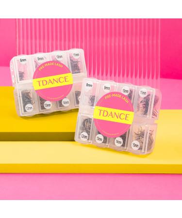 TDANCE 600 Premade Fans Eyelash Extensions 8-15mm | 5D-24D Handmade Promades | C/D Curl Loose Fans | Mixed Length | 10D | 0.07-D - Buy Online on GoSupps.com