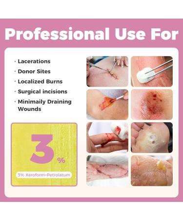 Xeroform Petrolatum Dressing 5x9 | Non-Stick Gauze Pads for Wound Care Burns Lacerations & Surgery - 7 Pack - Buy Online on GoSupps.com