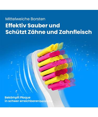 5 Soft Bristle Replacement Brushes for Fairywill D7/D7/507/508/515/117/959 Toothbrush - Compatible Pink Brush Heads - Buy Online on GoSupps.com