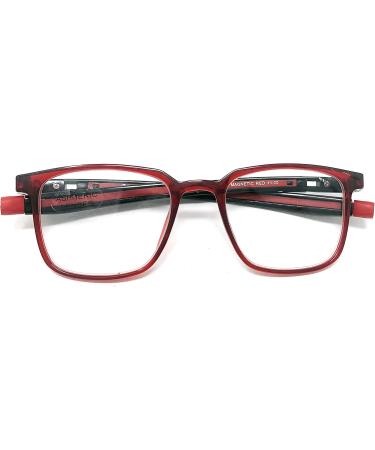 Buy Venice Eyewear Occhiali - Blue Light Filter Reading Glasses for Men & Women | TR90 Magnetic Expandable | Gray +2.00 Red +3.50 - International Shipping Available - Buy Online on GoSupps.com