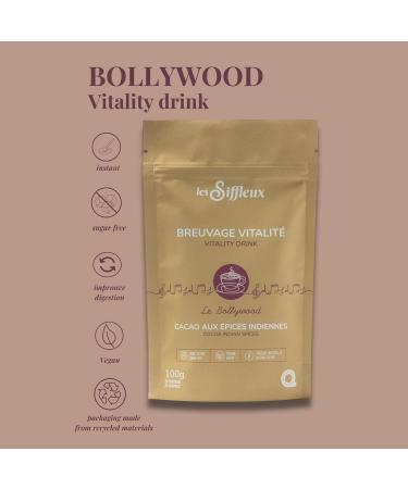 LES SIFFLEUX Hot Chocolate Vitality Drink - Discovery Bundle (3-Pack) - Trio Includes our Cacao Blends Blues Tango and Bollywood (3 x 100g) - Caffeine-Free Sugar-Free Vegan Cocoa Blend - Buy Online on GoSupps.com